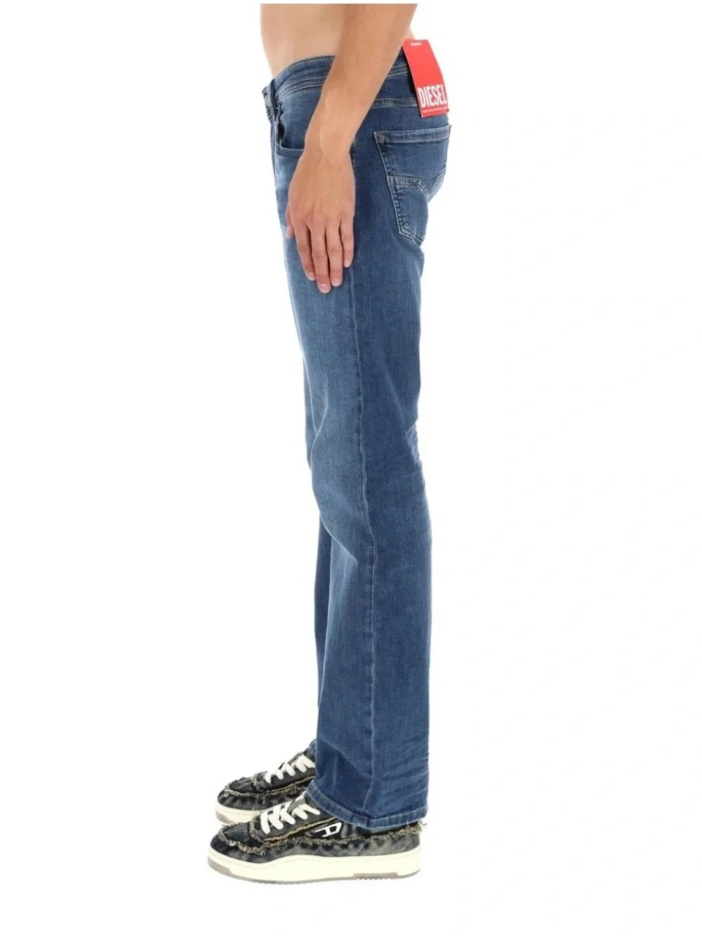 Diesel Larkee Men's Straight Stretch Jeans in Deep Blue Denim, W 31 L 30
